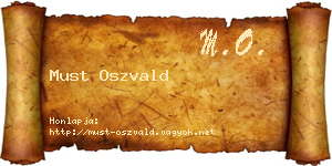Must Oszvald névjegykártya